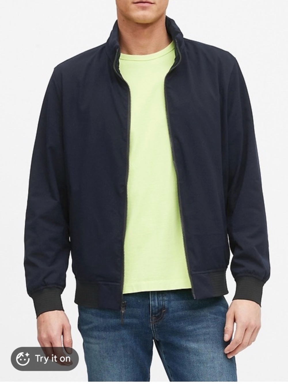 Banana Repulic Motion tech perforated jacket navy/black size medium